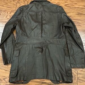 Vintage Studio One by Campus Dark Brown Leather Jacket size 38